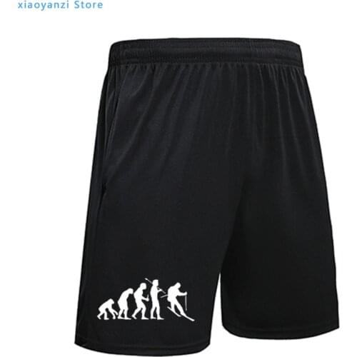 2021 New Evolution of Skiing shorts Men Funny Cool Summer sports pants Mans running short pants Plus Size OT-010