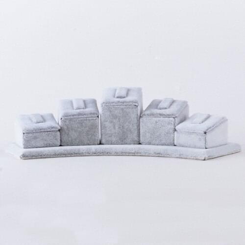Enlightened Decor Domestic Suede Gray Ring Jewelry Stand (Aydındecor)