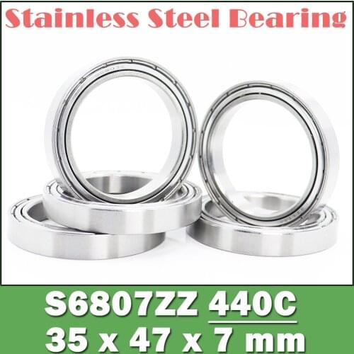 S6807ZZ Bearing 35*47*7 mm ( 5PCS ) ABEC-1 S6807 Z ZZ S 6807 440C Stainless Steel S6807Z Ball Bearings