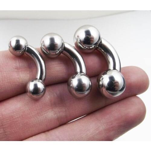 1 Piece Big Size short Bar Stainless Steel Straight Barbell Rings Curved Banana Tragus Ear Piercing PA Nipple Bar Body Jewelry
