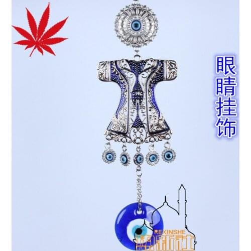Turkey blue diamond shaped pendant eyes clothes high-grade wall decorations Home Furnishing Muslim Islamic peace