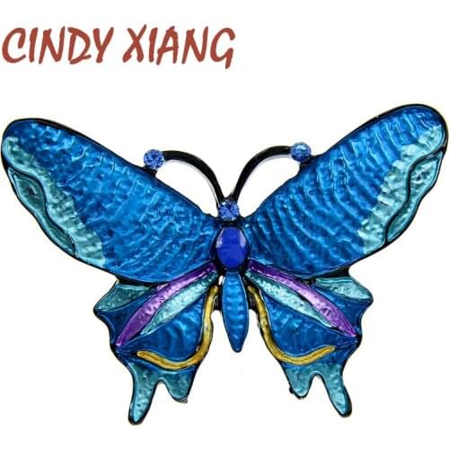 CINDY XIANG Enamel Butterfly Brooches For Women Insect Fashion Pin Coat Accessories 4 Colors Avaialble Jewelry Good Gift