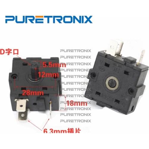 2PCS 25T125 PA66 16A 3Pins 32*32*18mm Switch New