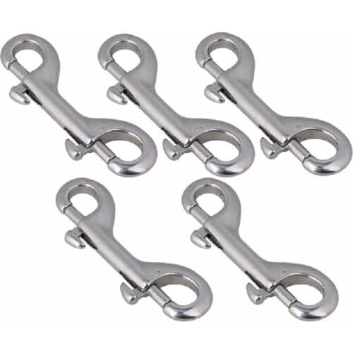 316 Stainless Steel 90mm Double End Bolt Snap Hook Marine Grade Double Ended Snaps Diving Clips Key Ring & Pet Chains