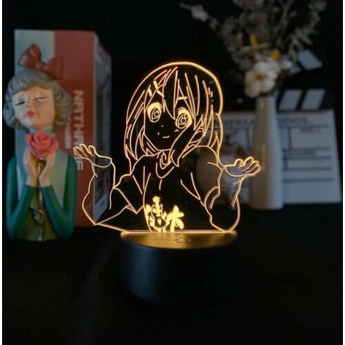 3D USB Desk Lamp with Blutooth Base Acrylic Night Light LED Baby Room Cute Cartoon Girl Nightlight Atmosphere Party Decor Gift