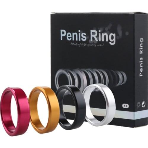40mm 45mm 50mm Penis Ring Aluminum Male Chastity Device Cock Ring Erotic Adult Product Sex Toy For Men Delay Ejaculation Lasting