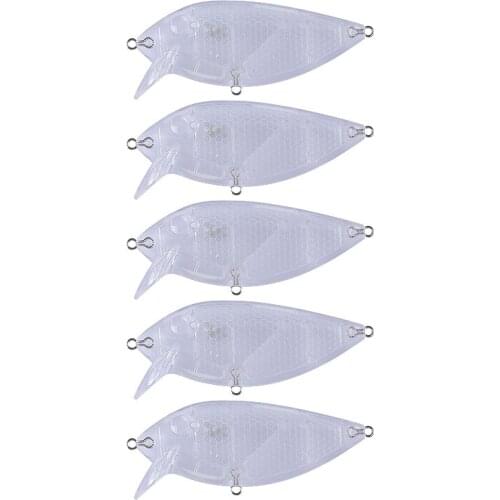 8CM/8G 50pcs Blank Unpainted Bait DIY Minnow Crankbait Wobbler Unpainted Lure Freshwater Fishing Blank Hard Lures Isca Pesca