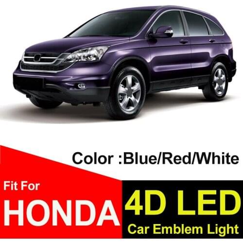 Car Trunk Boot Emblem Badge Covers 4D Led Light For NEW FIT CR-V Odyssey ACCORD CIVIC DRL Secure Bulb Marker Lighting