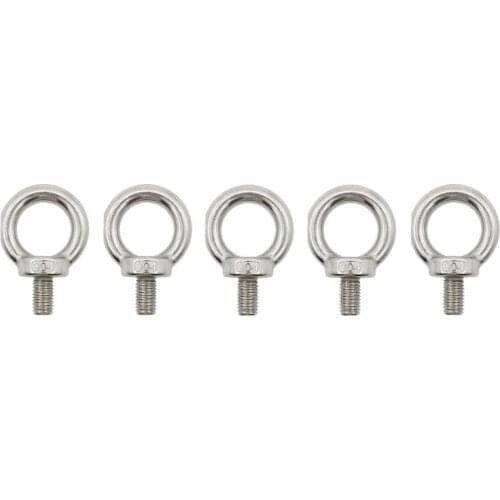 M12(1/2'') Eyebolt, 304 Stainless Steel Lifting Eye Bolt, 5 PCS Heavy Duty Male Thread Lifting Ring Machinery Shoulder Eye Bolt