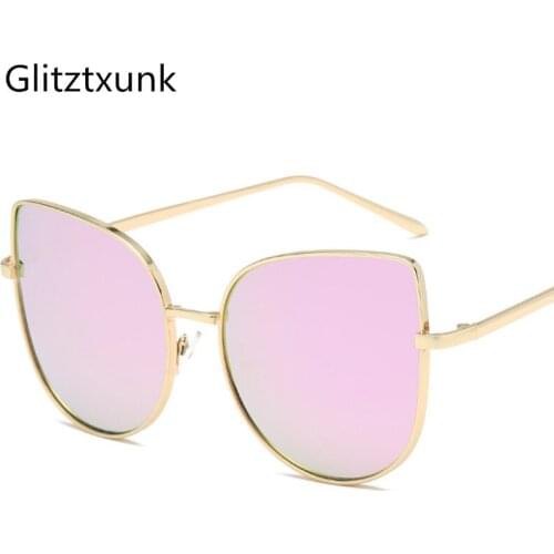 Glitztxunk Fashion Brand Vintage Cat Eye Sunglasses Women Men Sports Sun Glasses Goggles Outdoor driving sports Eyewear UV400