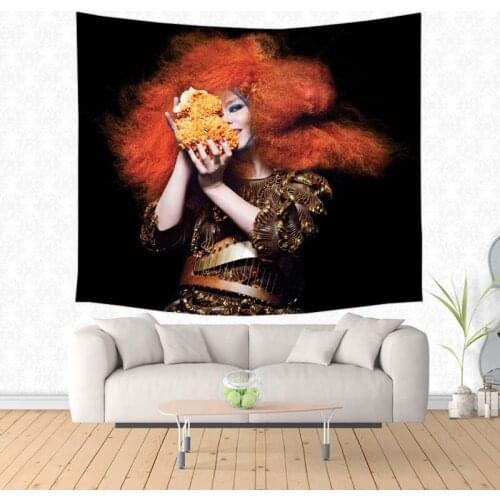 Customized bjork Printed Tapestry Wall Hanging Tapestries Christmas Wedding Decoration Blanket Table Cloth