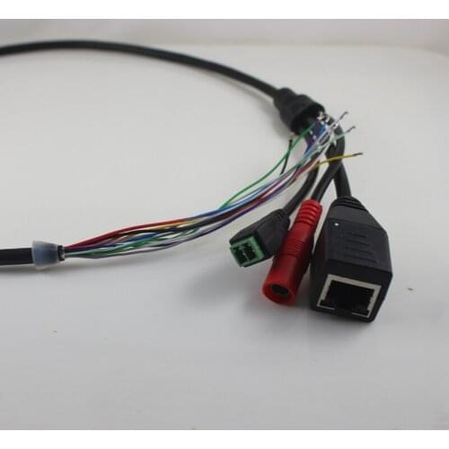 LAN cable for CCTV IP camera board module, IPcamera tail cable,Single status LED,RJ45 female connectors with Terminlas
