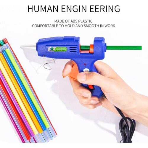 Hot Melt Glue Gun Kit High Temperature Hot Glue Gun Full Size 20W with 24 Glue Sticks And Carry Bag For DIY Arts Crafts Projects