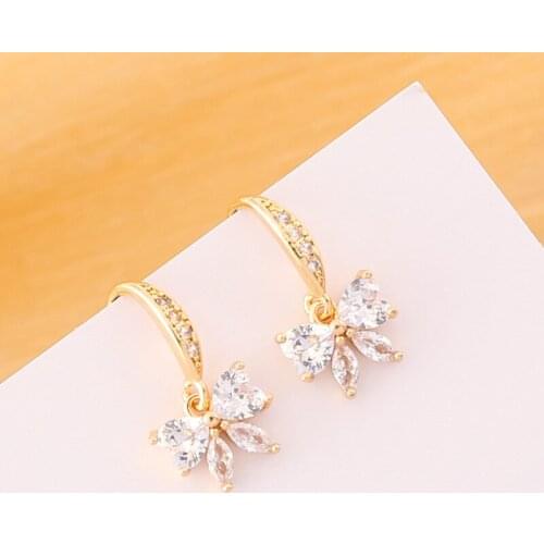 Wholesale Various Female Fashion Personality Bowknot Copper Earrings for Women Metal Party Jewelry Accessory Girl Gift