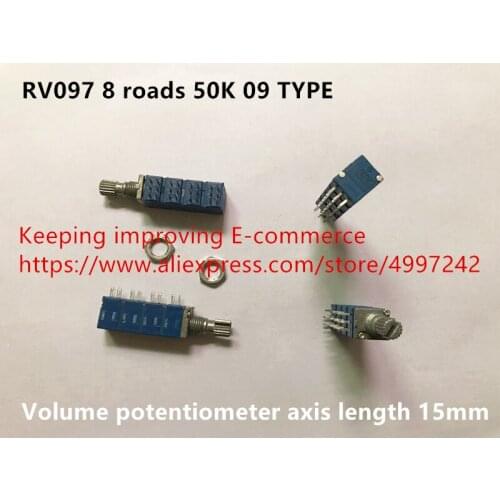 Original new 100% RV097 8 roads 50K 09 TYPE volume potentiometer axis length 15mm (SWITCH)
