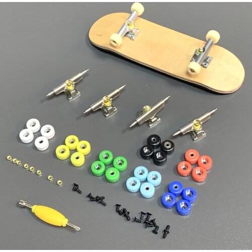 Bearing Wheels Nuts & Screws Trucks for 96mm SkateBoard Wooden Fingerboard Toys Finger Board Accessary Replace Parts Tool