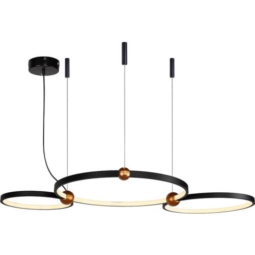 Pendant circle lights Postmodern pendant lights living room ring duplex designer LED pendant lamp pendant three light hanglamp