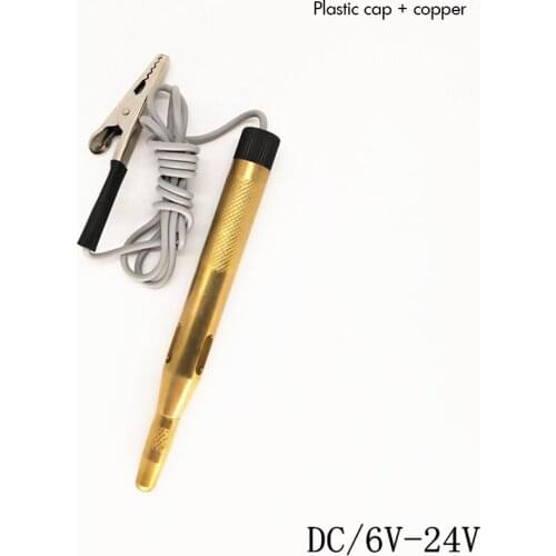 DC 6V-24V Auto Car Electrical Circuit Voltage Tester with Alligator Clip, Copper Shell, Test Detector Pen for Truck Motorcycle