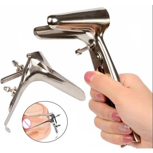 Medical Stainless Steel Genital Vagina Anus Expansion Anal Plug Vaginal Speculum Mirror Anal Trainer BDSM Anal Insertion Sex Toy