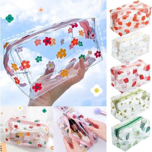 Large-capacity Cute Kawaii Girl Transparent Cosmetic Bag Cases Pencil Case Storage Bag Bag Toiletry Pencil Portable Waterpr R8S9