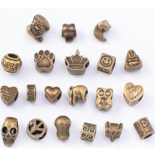 Mixed Styles 20pcs Antique bronze European Charms bead DIY Jewelry for Necklace Bracelet Making Accessaries js2238