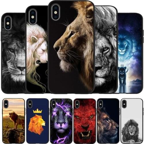 Mighty lion Silicone Phone Case For iPhone 11 XR XS Max 7 8 6 6S Plus 5 5S SE 2020 Back Cover For iPhone 11 Pro Shell