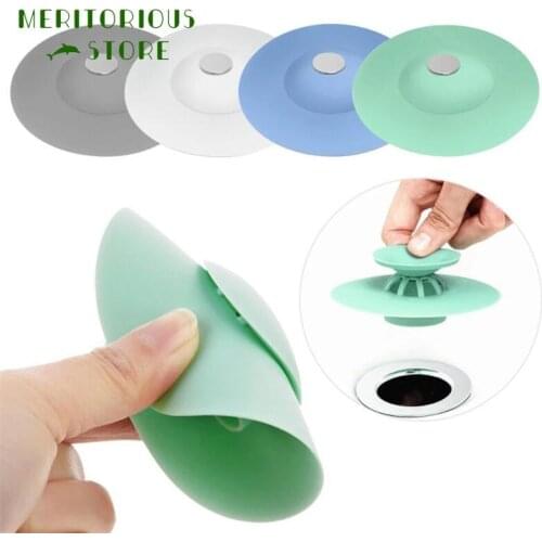 Silicone Strainer Shower Bathtub Floor Water Stopper Rubber Kitchen Bathroom Deodorant Plug Hair Pickups Home Sink Drain Stopper