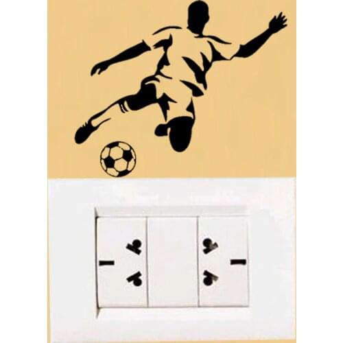 Stylish Football Sport Fashion Cartoon Vinyl Switch Wall Sticker 5WS0736