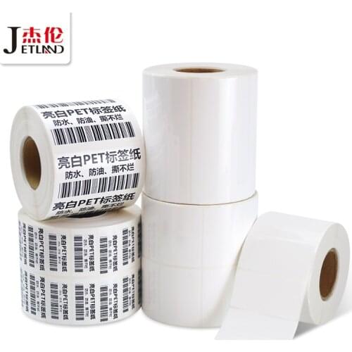 Thermal Transfer Synthetic PP Label Sticker, 1 Roll, width 20mm ~ 100mm, Waterproof and tear resistance