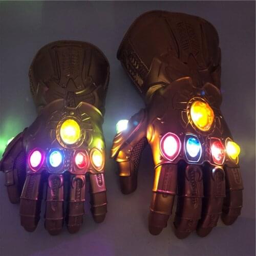The Endgame 4 Gauntlet Cosplay Costume Stones Led Gauntlet Glove Halloween Christmas Gift