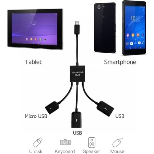 VKETCH Type-C USB Adapter OTG Cable USB C 3.0 2.0 Male to USB Micro Female Adapter USB Hub for Tablet Android Mouse Keyboard