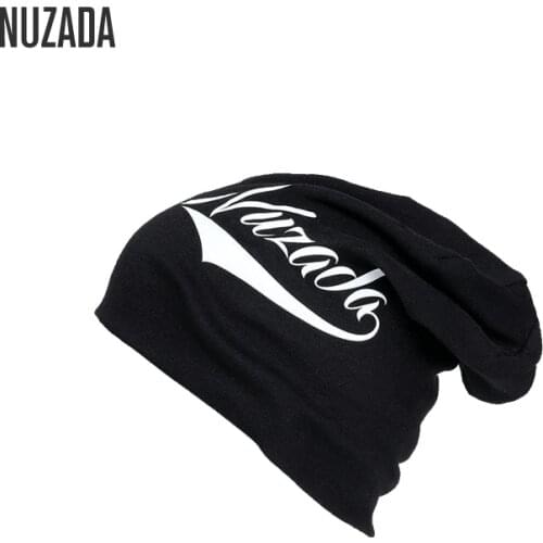 NUZADA Knitted Bonnet Caps Winter Skullies Beanie Hat Warm Female Cotton Casual Fashion Solid Unisex Internal Plush
