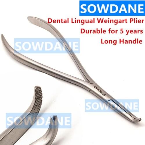 Long Handle Dental Orthodontic Lingual Cinch Back Weingart Plier 60 degree angled Dental Wire Bending Plier (16CM) Oral Care