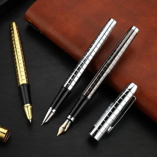 1PC Business Metal Writing Signing Fountain Pen High Quality Calligraphy Pens Gift Box Office School Stationary Supplies 03925