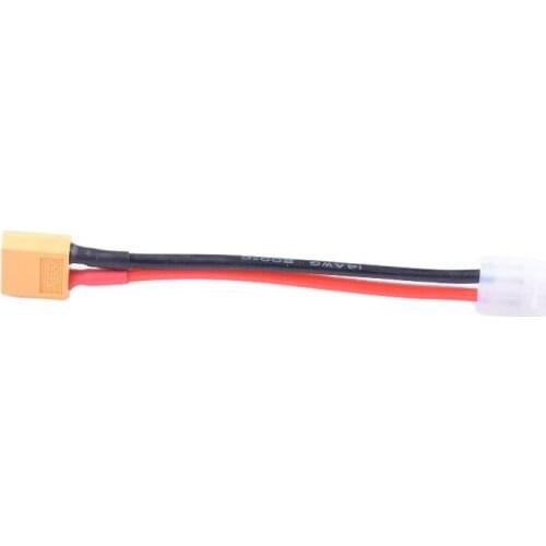 2 pcs Male XT60 To Female Tamiya 14awg Charging Cable Battery Adapter 100mm