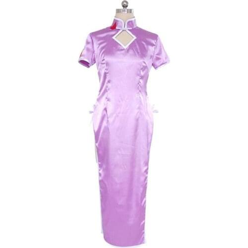 2020 Naruto Hinata Hyuga Cosplay Costume Chinese Style Womens purple cheongsam Costume Halloween Carnival Costume