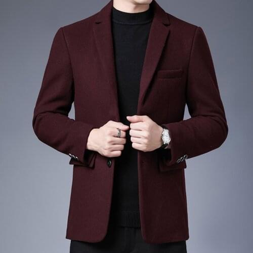 2021 Brand Clothing Men High-grade Double Sided Cashmere Suit Jackets/Male winter keep warm Business Suit Coat/Man Blazers S-4XL