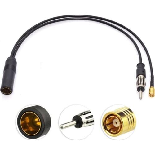 New Active Dab+FM/AM SMB Cable Aerial DIN Splitter Accessory Antenna Converter Wireless Adapter Lead Vehicle Car Radio Plug