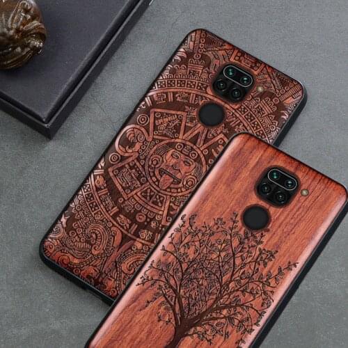 2020 New For Xiaomi Redmi Note 9 Case Slim Wood Back Cover TPU Bumper Case On Xiaomi Redmi Note 9 Phone Cases