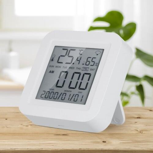 WIFI Temperature & Humidity Sensor with LCD Screen Digital Indoor Thermometer Hygrometer Room Hygrothermograph Thermo-Hygrometer