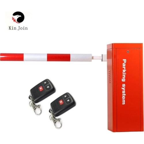 KinJoin Heavy Duty Festive Orange red Automatic Boom Barrier Gate For Parking Vehicle Access boom Optional
