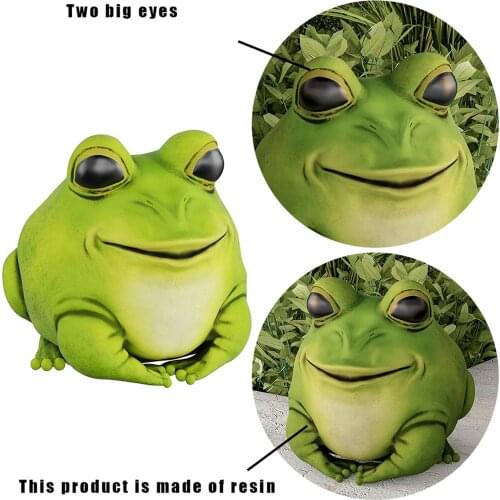 Creative Animal Figurines Frog Resin Crafts for Shelves Table Desk Decor Lawn Patio for Indoor Outdoor Home Desk Decoration