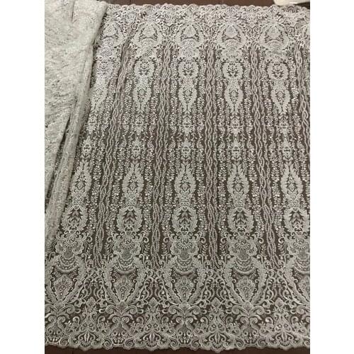 Embroidered lace fabric good looking SYJ-52027 bridal lace fabric wholesale african french lace fabric