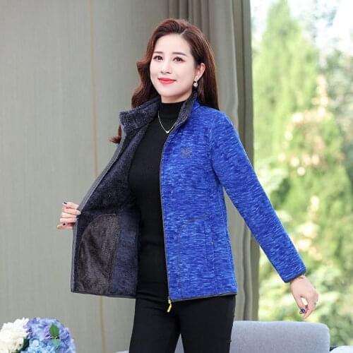 Women Winter Plus Velvet Thicken Warm Coat Outdoor Sport Climbing Fishing Riding Hiking Windproof Thermal Fleece Jacket
