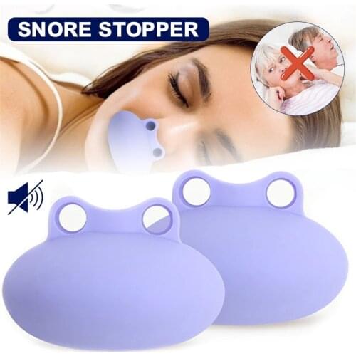 Mini Portable Night Men/Women Nose Clip Silicone Snore Stopper Frog Shape Anti Snoring Device
