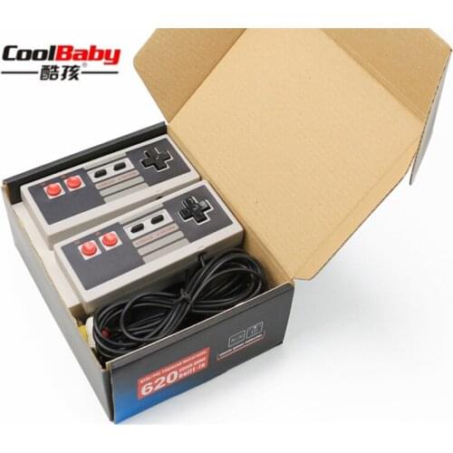 DHL 20pcs Mini TV Handheld Video Game Console For Nes Games with 620 classical Built-in Games PAL / NTSC With 2pcs gamepads