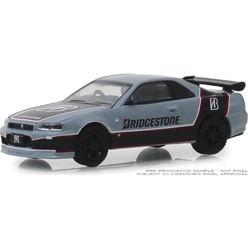 GreenLight 1:64 2001 Niss an Skyline GT-R (BNR34) alloy toy car toys for children diecast model car Birthday gift