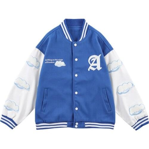 Mens Hip Hop Baseball Jacket Coats Embroidery Furry Bear Letters Patchwork Optional Harajuku College Bomber Coat Men Oversize