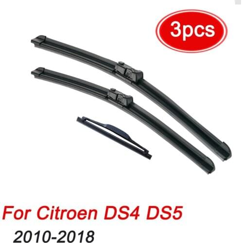 MIDOON Wiper Front & Rear Windscreen Wiper Blades Set For Citroen DS4 DS5 2010 - 2018 Windshield Windscreen Window 30"26"7"