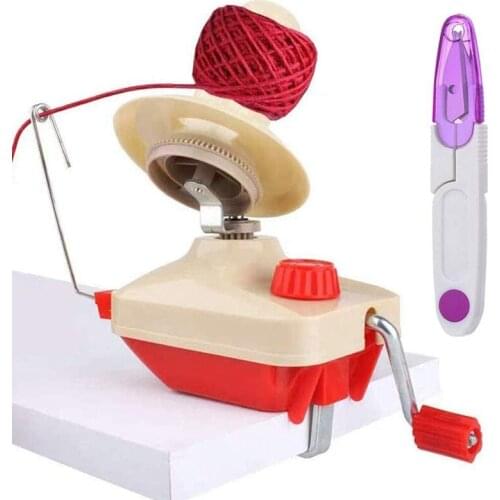 Yarn Ball Winder, Convenient Ball Winder for Yarn, Yarn Swift and Ball Winder Combo with Easy Installation with Scissors